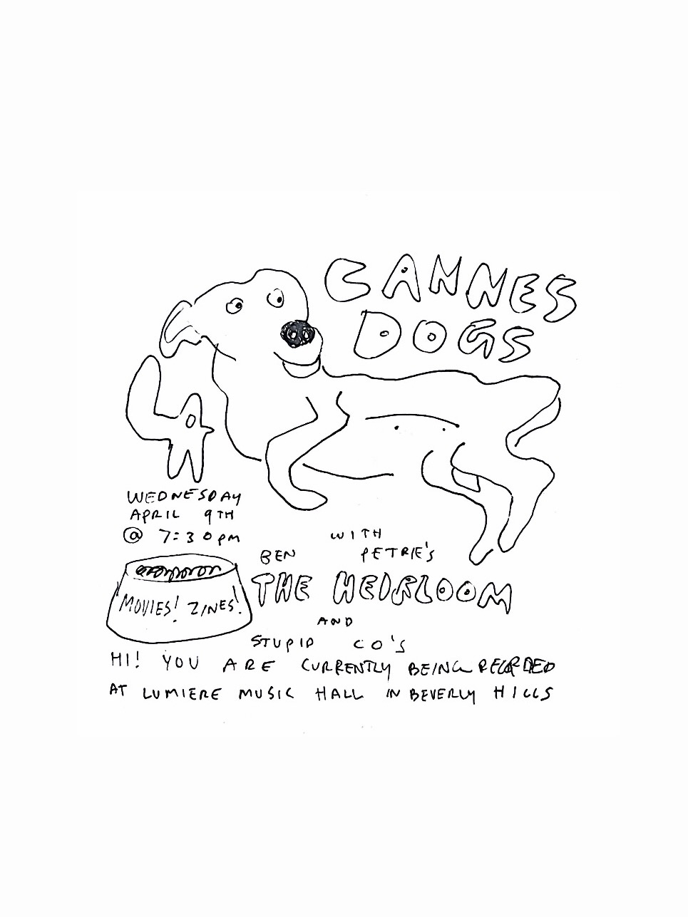 CANNES DOGS 2! DOG-FRIENDLY LA ZINE PREMIERE, SIGNING AND FILM SCREENING OF QUIGLEY (2003) Poster